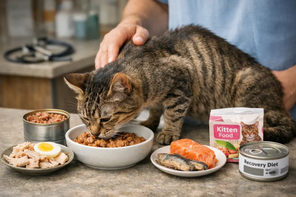 cat weight gain diet