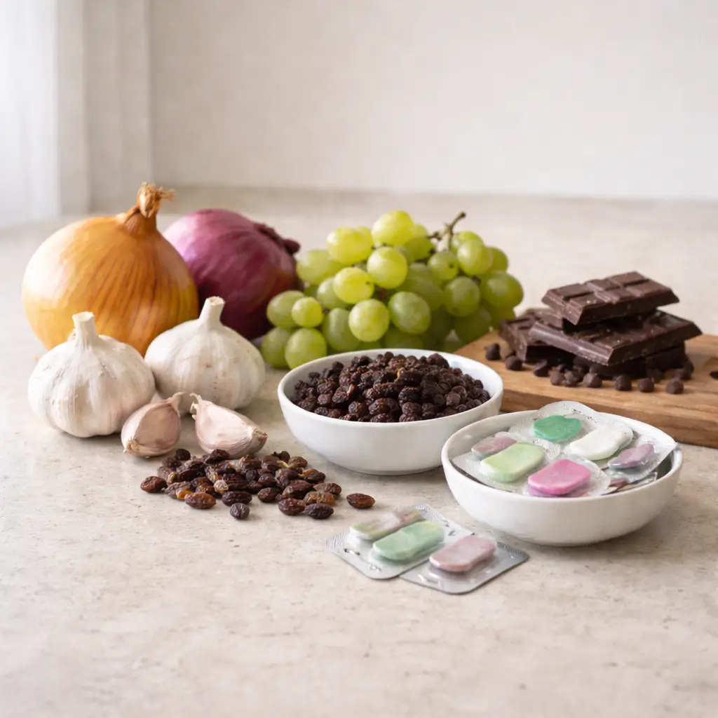 How to Make Cat Food Recipes safely by avoiding toxic foods like onions, chocolate, grapes, and garlic
