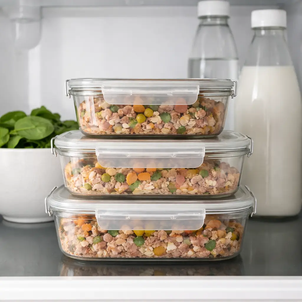 How to Make Cat Food Recipes and store homemade cat meals safely in airtight containers for freshness
