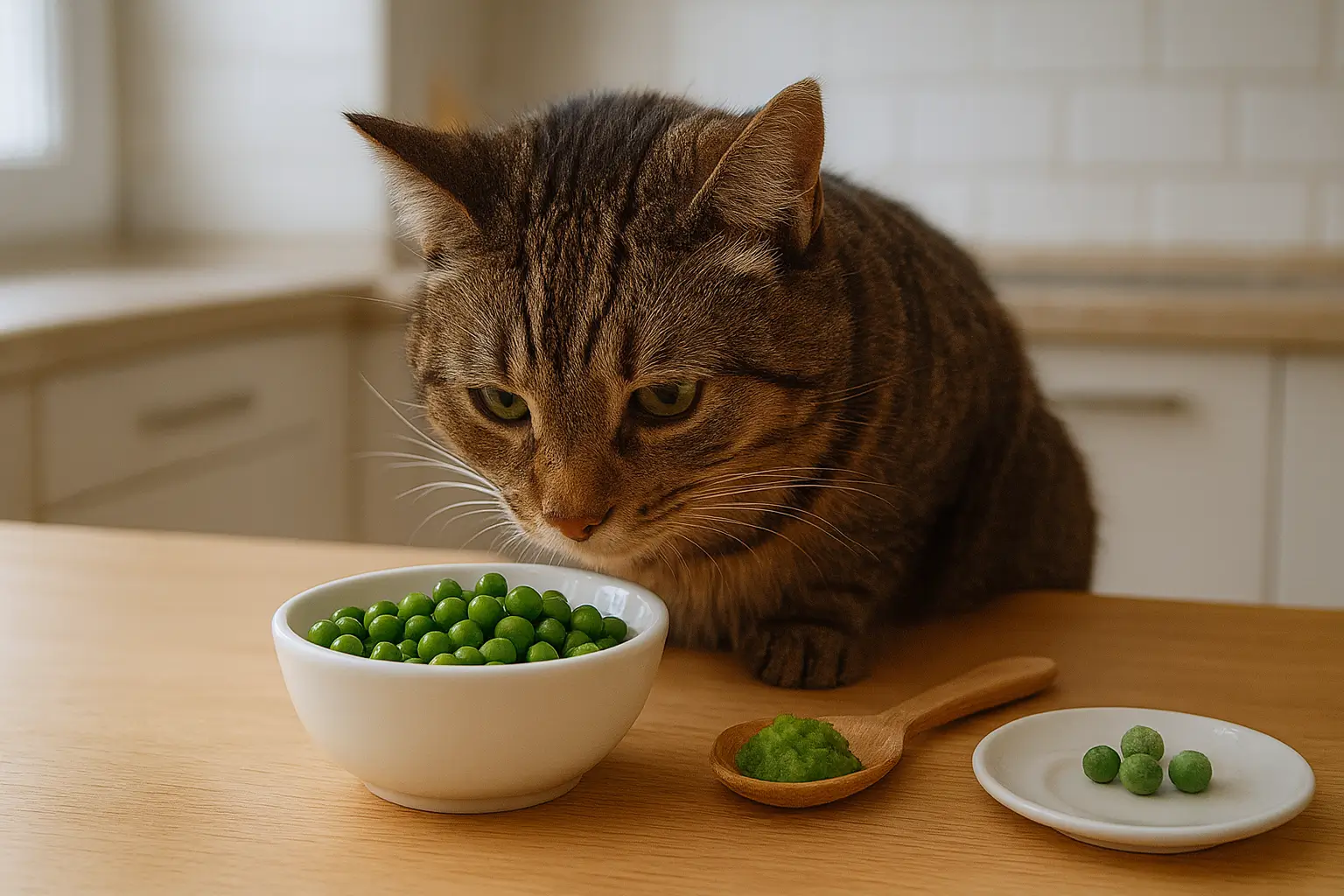 can cats eat peas